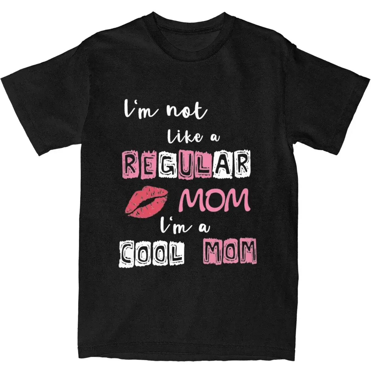 No es como una mamá normal, soy una mamá genial, ropa, camiseta para mujer, regalos del día de la madre, tela con estampado gráfico de algodón divertido