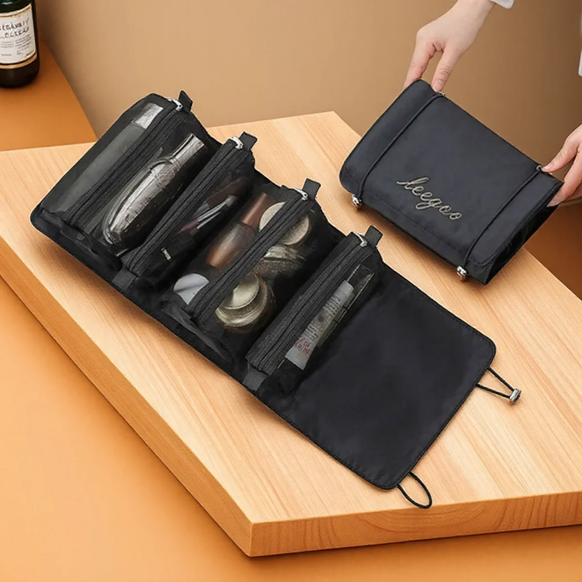 Multi-functional Portable Waterproof Foldable Cosmetic Bag Travel Storage Organizer Toiletry Wash Bath Kit Bags