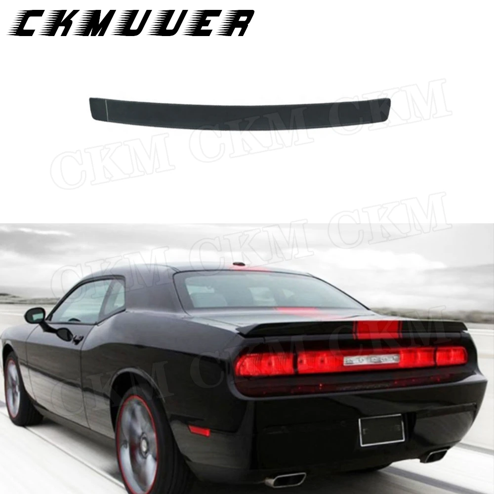 

CKMUUER Материал из углеродного волокна для Dodge Challenger SPT Авто украшение автомобиля 2015-2018 Спойлер заднего багажника ABS Неокрашенные крылья для губ