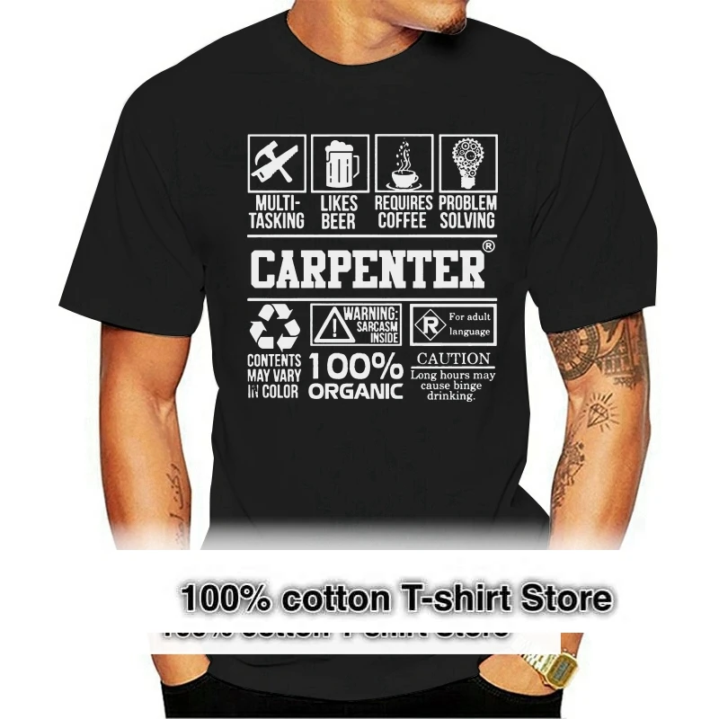 

Funny Men T Shirt Women Novelty Tshirt CARPENTER T Shirt 100 Organic Cool T-Shirt