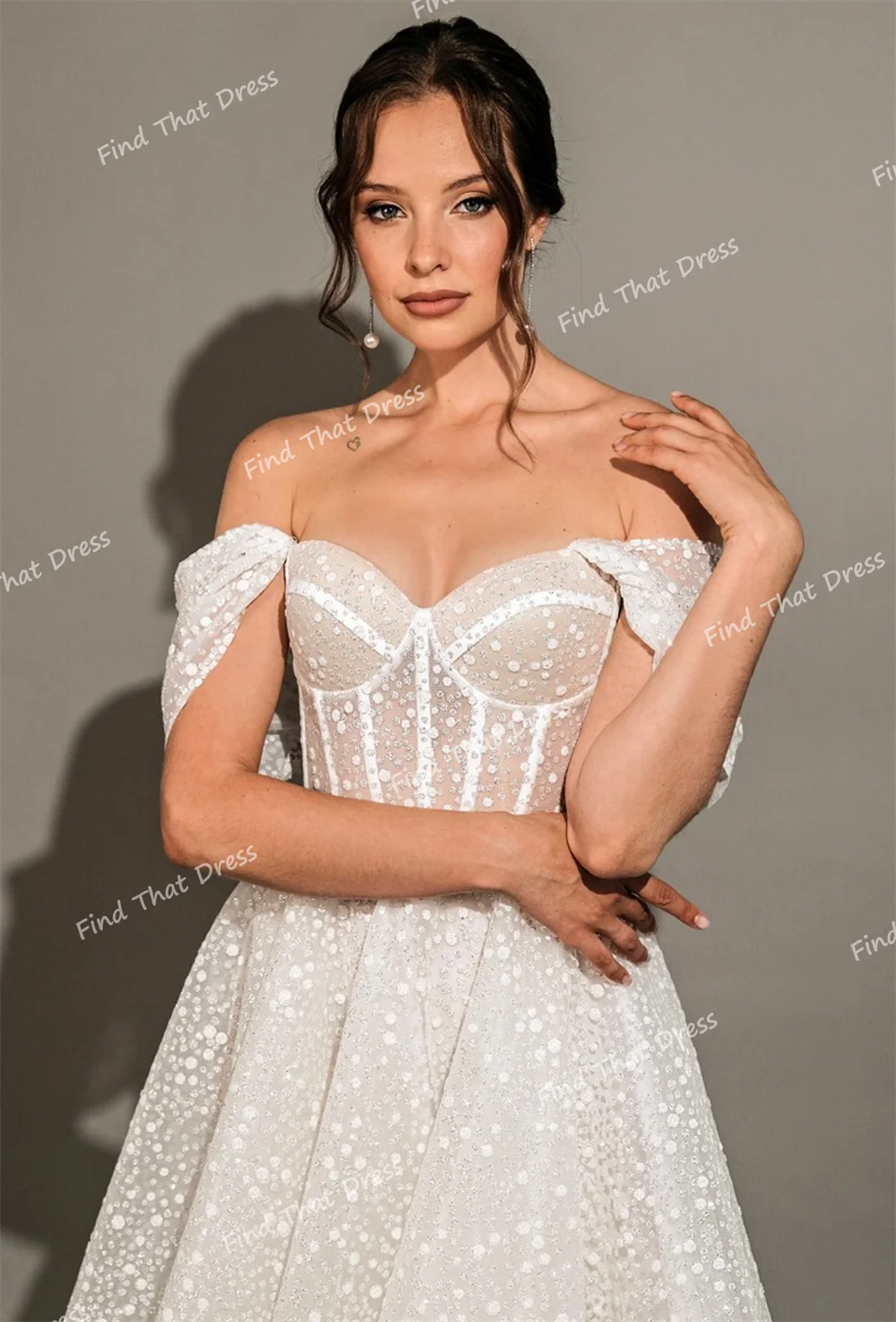 Personalizado mde robes de soirée querida colarinho lantejoulas brilhante a linha inchado vestido de baile drapeado rendas até voltar chá-comprimento vestido de festa