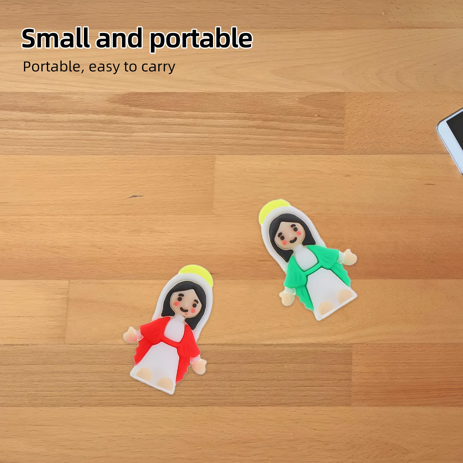 

25Pcs Sculpture Tabletop Ornament Compact Baptism Presents Religious Home Decor Tiny Virgin Mary Figures Spiritual