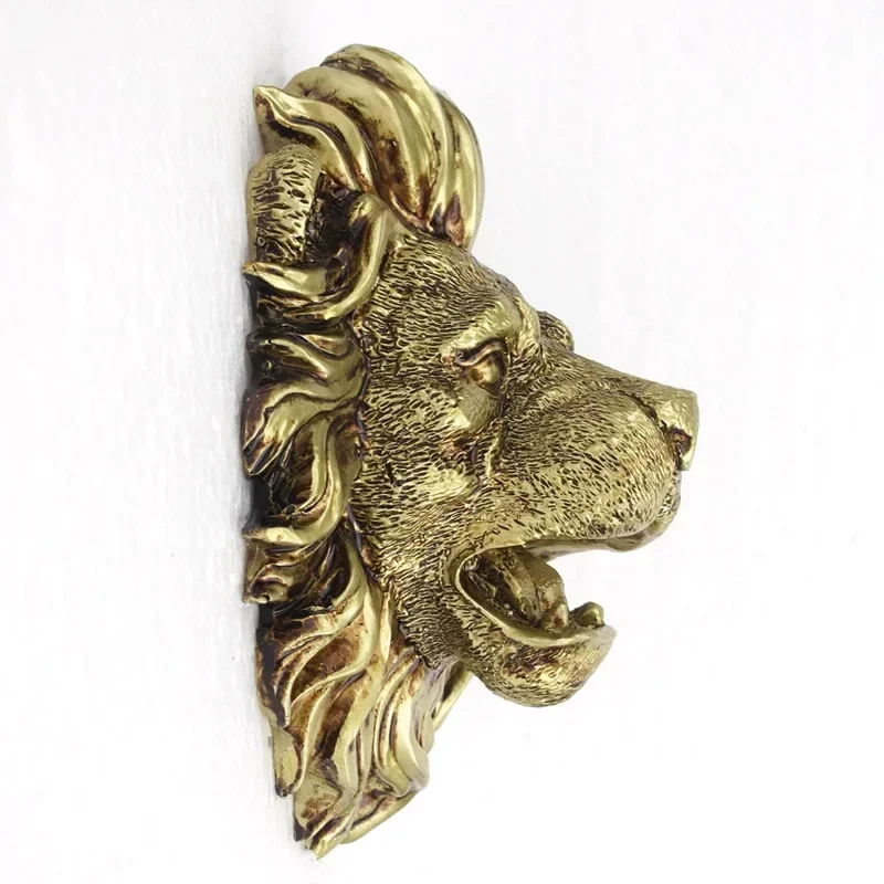 Fountain nozzle head hanging lion head resin crafts home decoration landscape water fountain pool outdoor sculpture