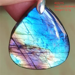 Natural Blue Labradorite Bead Pendant Necklace Women Men Labradorite Fashion Beads Jewelry AAAAA