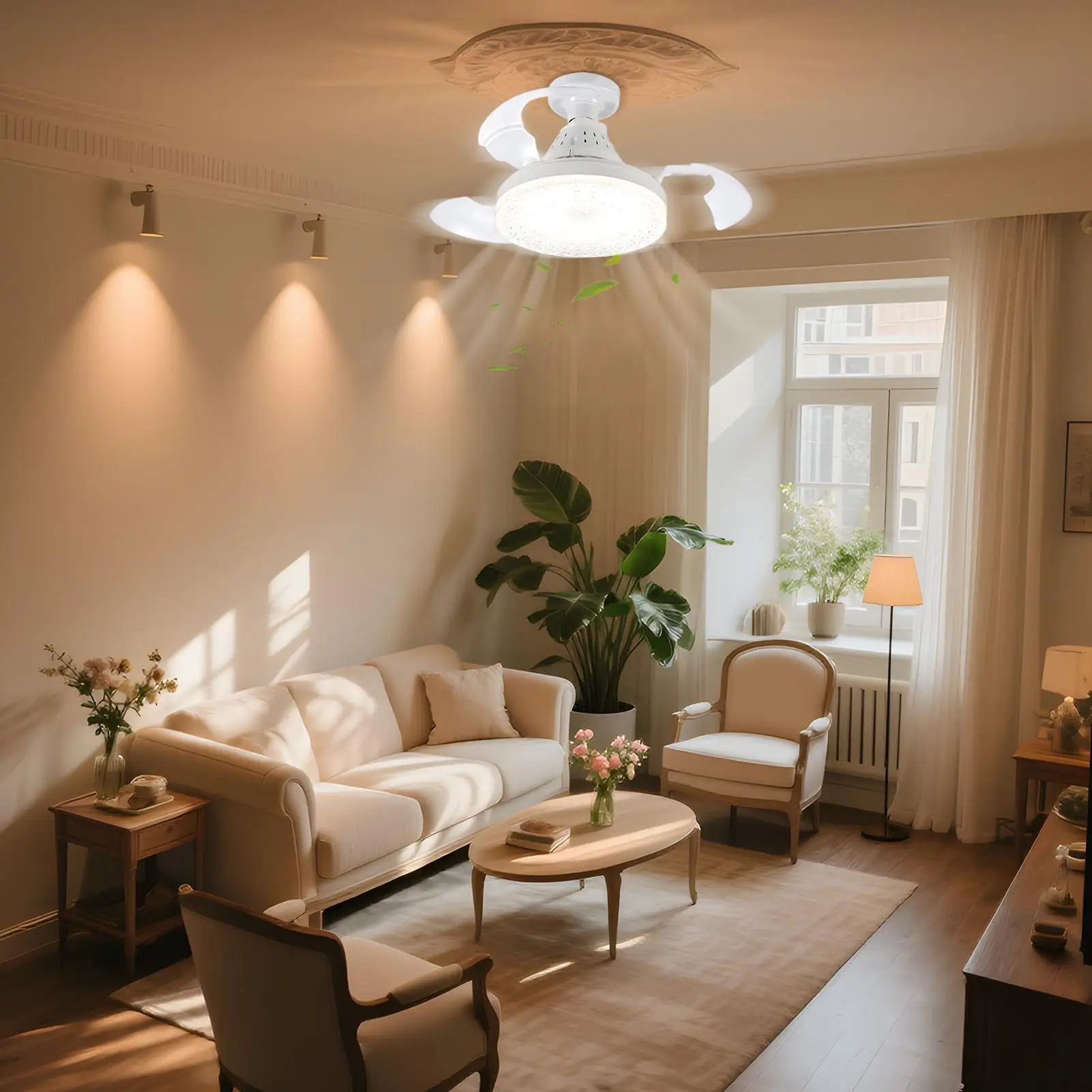 

Ceiling Fan Light Bedroom Remote Control Ceiling Fan Light Household Lighting Device Multifunctional Noiseless Blower For Living