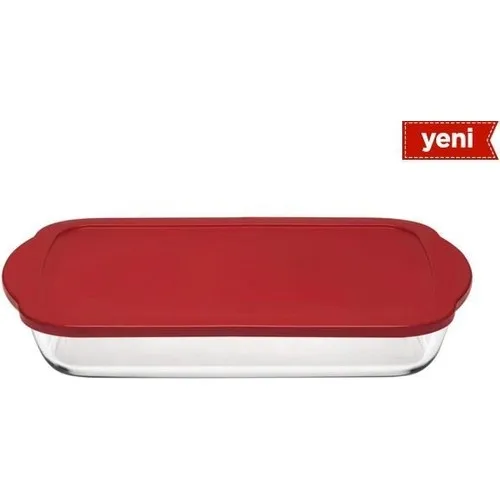 Pasabahce Pyrex Red Cap Rectangular Storage Container