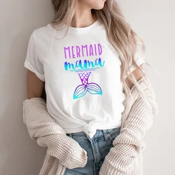 Mermaid Mama T Shirt Mermaid Mom Shirt Mermaid Birthday Party Shirts Mothers Day Gift Tees Woman Tshirts Graphic T Shirts Female