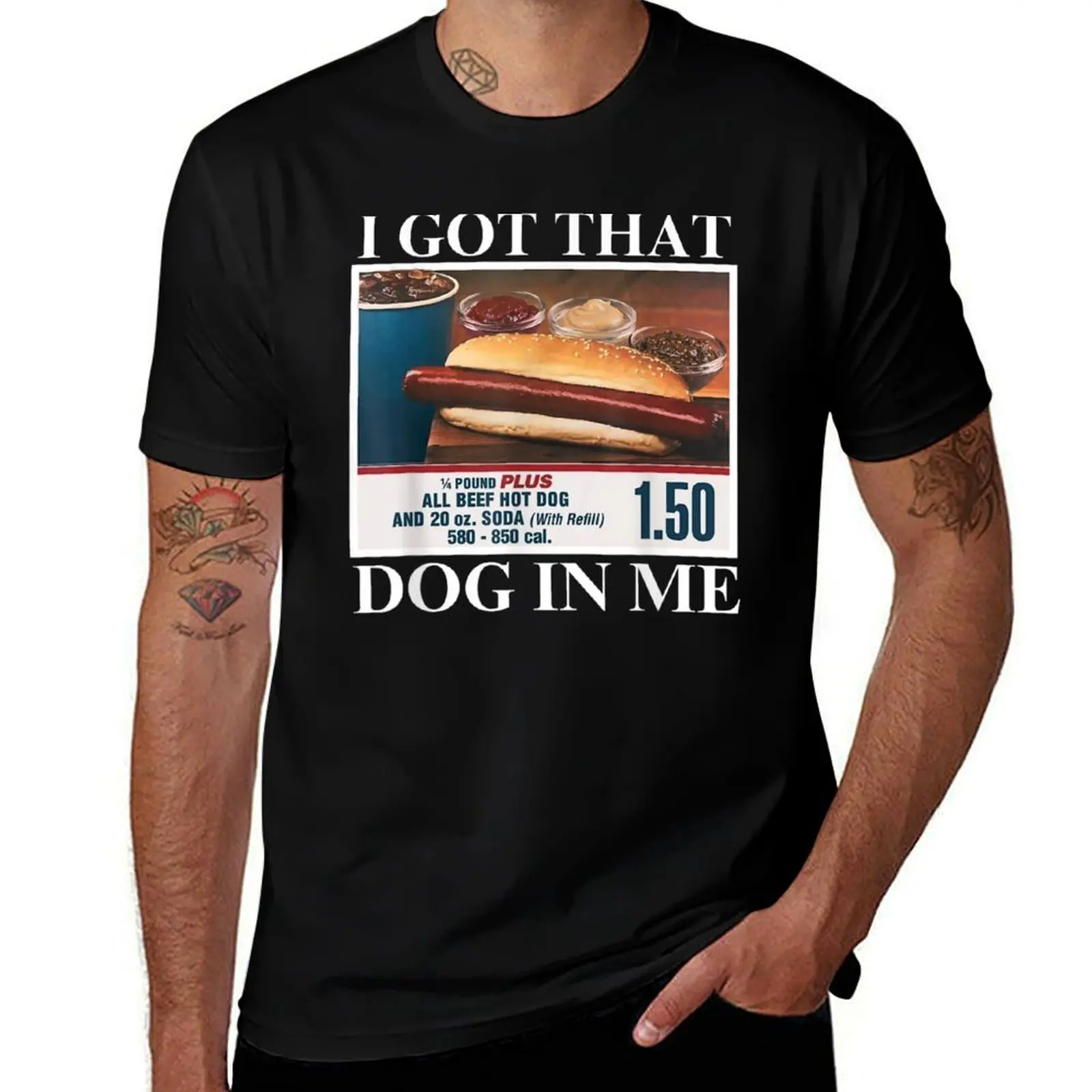 I Got That Dog In Me funny retro vintage sports meme hotdog T-Shirt Thanksgiving Casual Tee T-Shirt