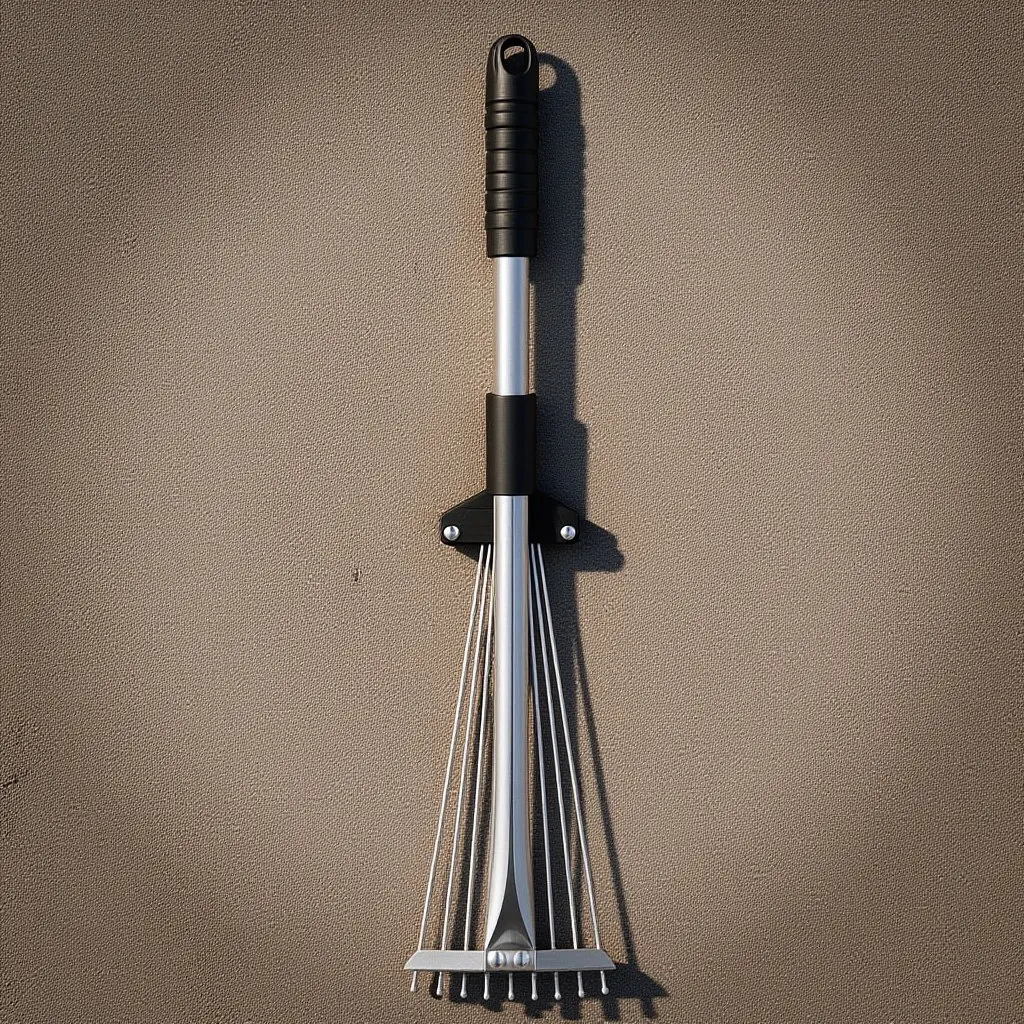 

Retractable Telescopic Metal Leaf Rake Adjustable Stainless Lawn Garden Tool for Leaves Grass Clippings Gardening