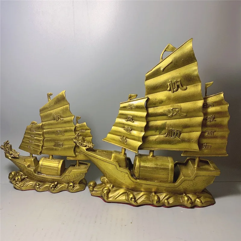 

Brass Decoration Smooth Dragon Boat Crafts Home Office Ornaments