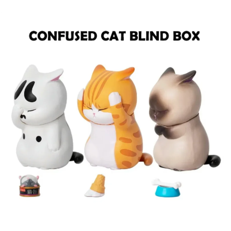 1Pcs/9Pcs 재미 미니 고양이 미스터리 상자 귀여운 분노와 고통 표현 블라인드 박스 어린이 생일 Christma 선물 사랑스러운 물건