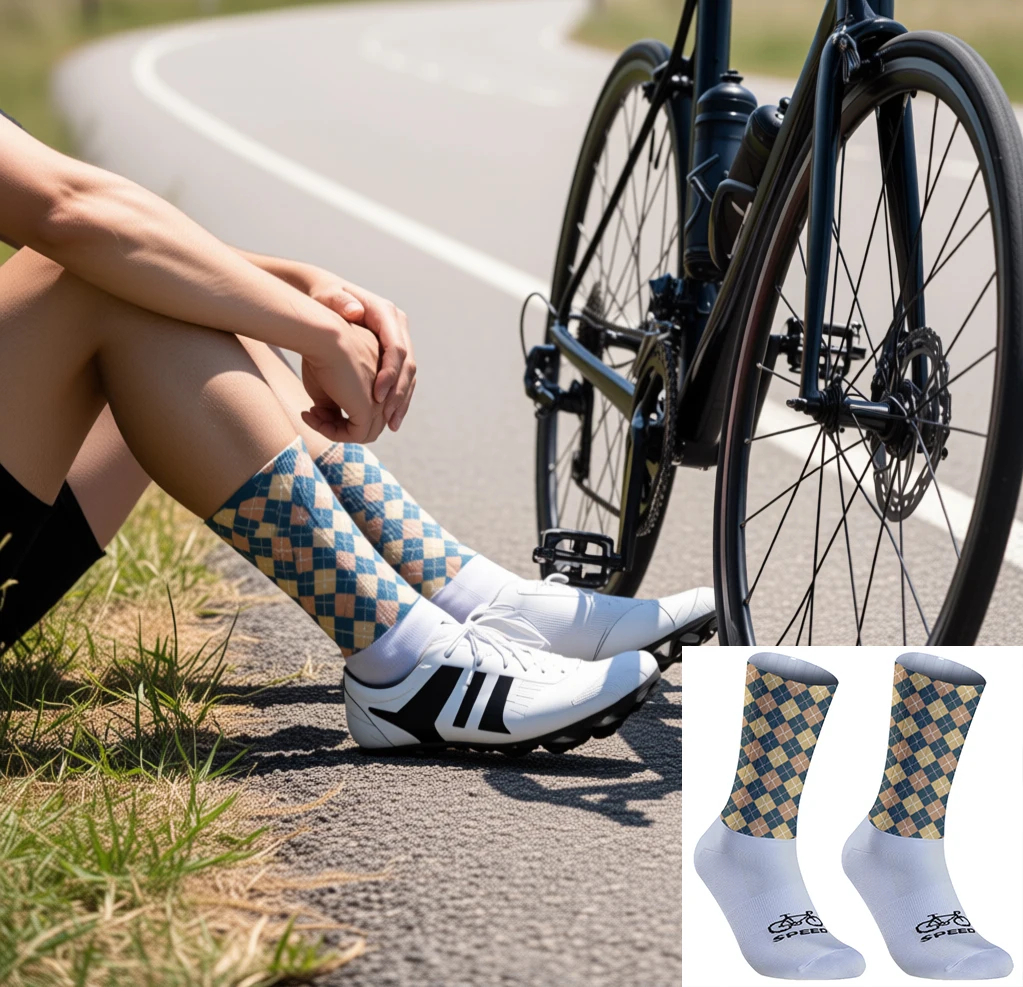 

2026 New Anti-Slip Cycling Socks, Sweat-Absorbent and Comfortable, Outdoor Sports Gear, Fashionable Cycling Accessories