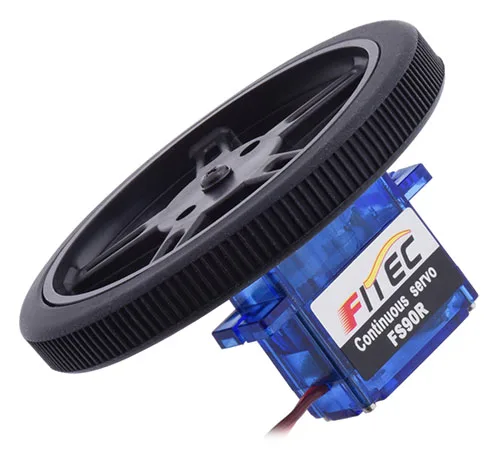 FS90R with Wheel Micro 360 Degree Continuous Rotation Servo for Toy Robot