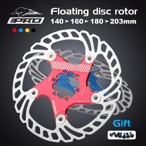 IIIPRO bicicleta 140 160 180 203mm Rotor de freno de disco flotante engrosamiento anodizado enfriamiento rápido disco ultraligero 2022 nuevo