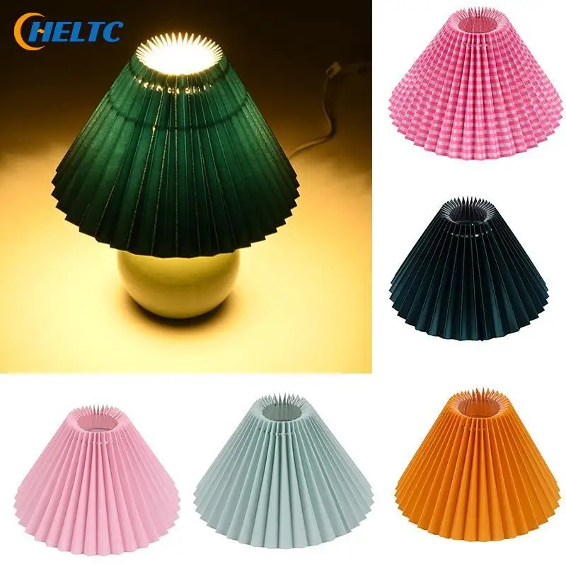 Bottom Opening Bottom Opening 230MM Slant Pendant Lampshade Fabric Table Lamp Pleated Lampshade Bedroom Hotel Slant Height 160Mm