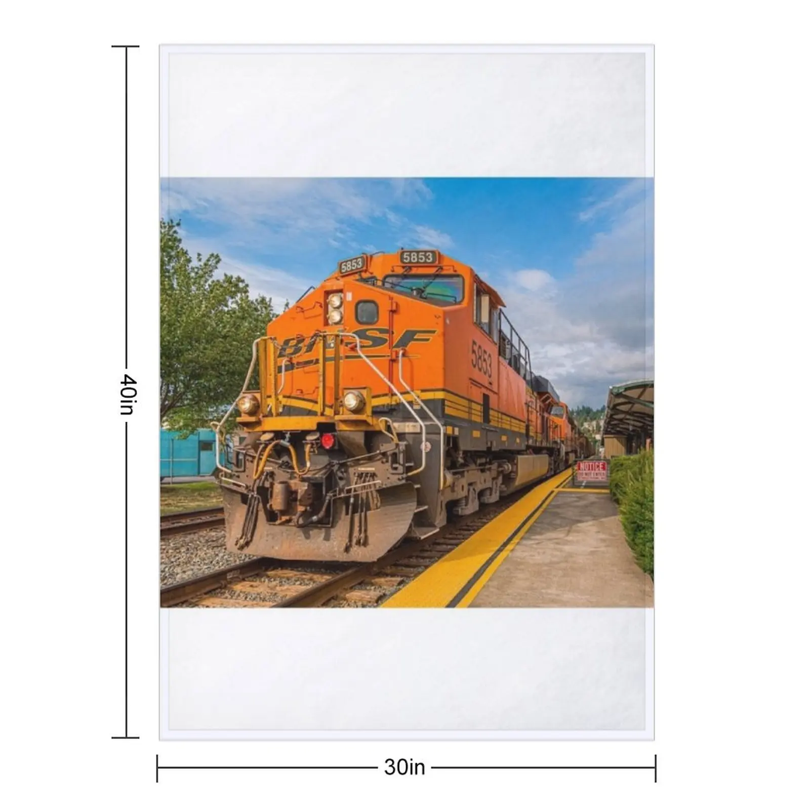 BNSF Locomotive Throw Blanket decorative Blankets Sofas Of Decoration Bed linens Furrys Blankets