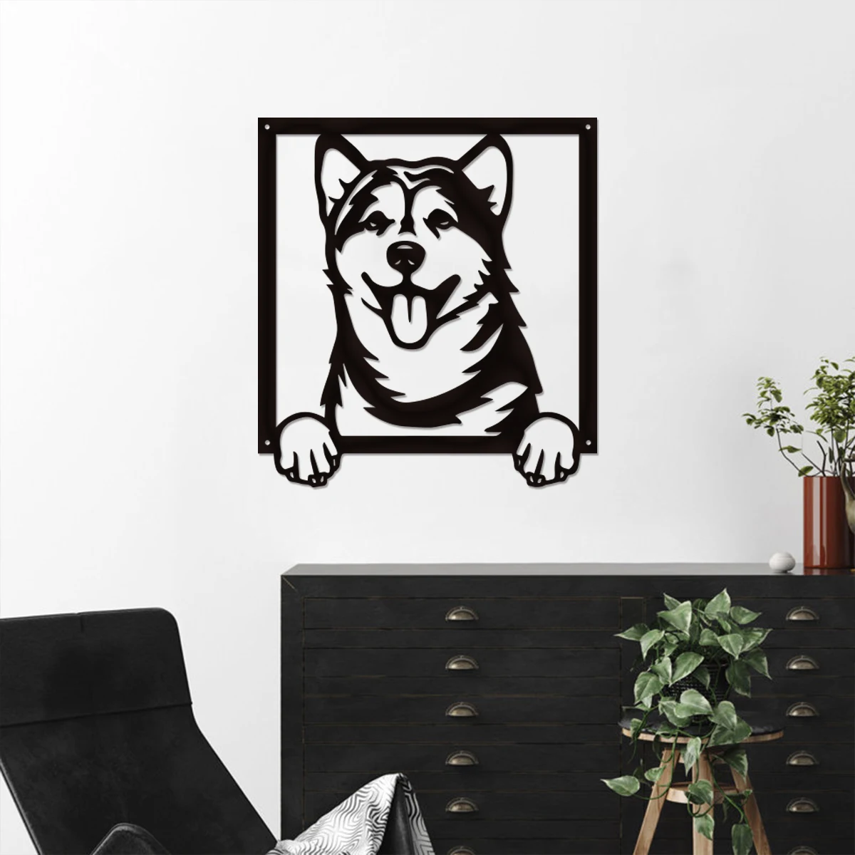 1PCCustom Siberian Husky Woden Wall Sign For Home Or Office, Husky Owner Gift, Husky Mom Gift, Wall Sign For Dog Owner