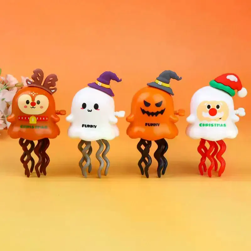 Christmas Wind Up Toys Creative Magic Twisting Dancing Santa Elk Prank Toys for Kids Xmas Party Game Prizes Gifts