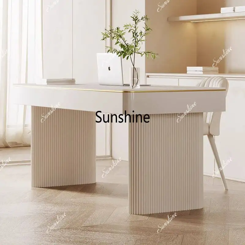 Slate modern simple computer desk small apartment study table