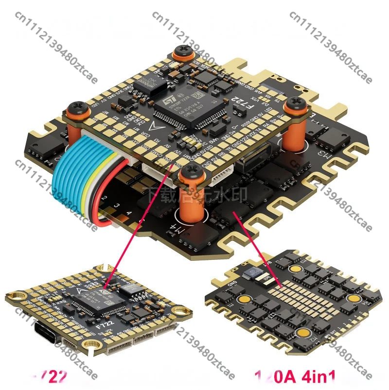 H743 Flight Controller Stack With 70A 4 In 1 Brushless ESC Support 3S-8S Lipo FPV Racing Drone Replacement Parts