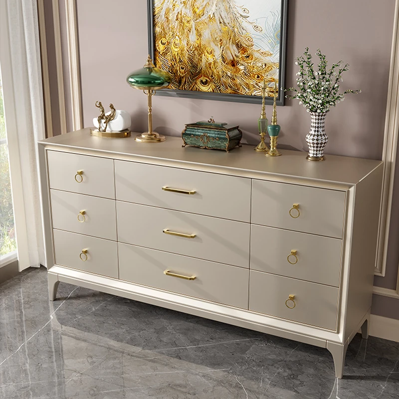 Luxury Wood Living Room Cabinets Morden Storage Entrance Organizer Cabinet Chest Of Drawers Cajoneras Home Furniture image 2