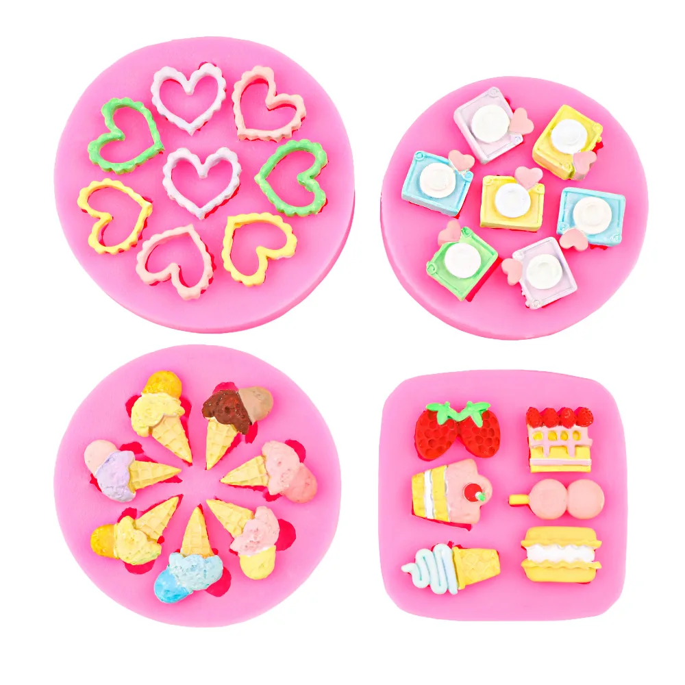 Cartoon Camera Biscuit Silicone Molds Fondant Candy Chocolate Mould Ice Cream Cheese Tableware Epoxy Plaster Cake Decoration