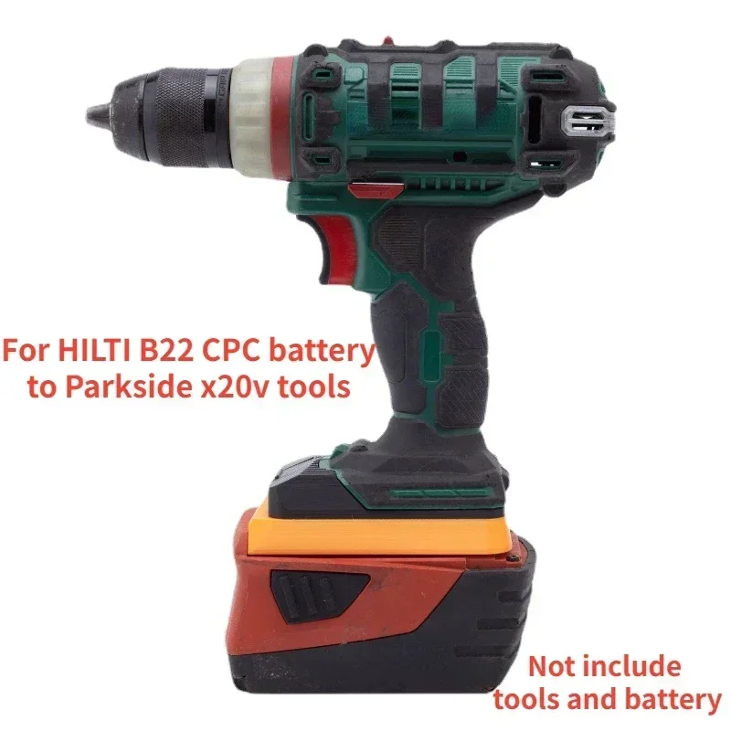 For HILTI 22V B22 CPC Li-ion Battery Adapter To for Lidl Parkside X20V Power Tools Converter (Not include tools and battery)