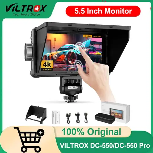 VILTROX DC-550 Pro Monitor portátil 5,5 ""1920x1080 4K monitores profesionales HDMI pantalla táctil campo 3D LUT Director Monitor