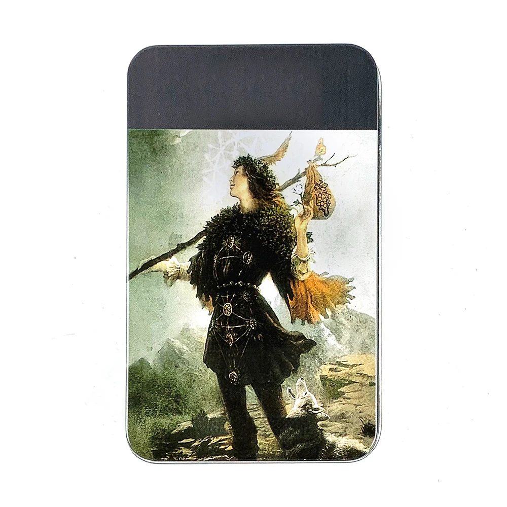 

Metal Box Packing Tarot Cards Gilded Edge With Paper Guidebook, Family Gathering Game,Halloween and Christmas Gifts