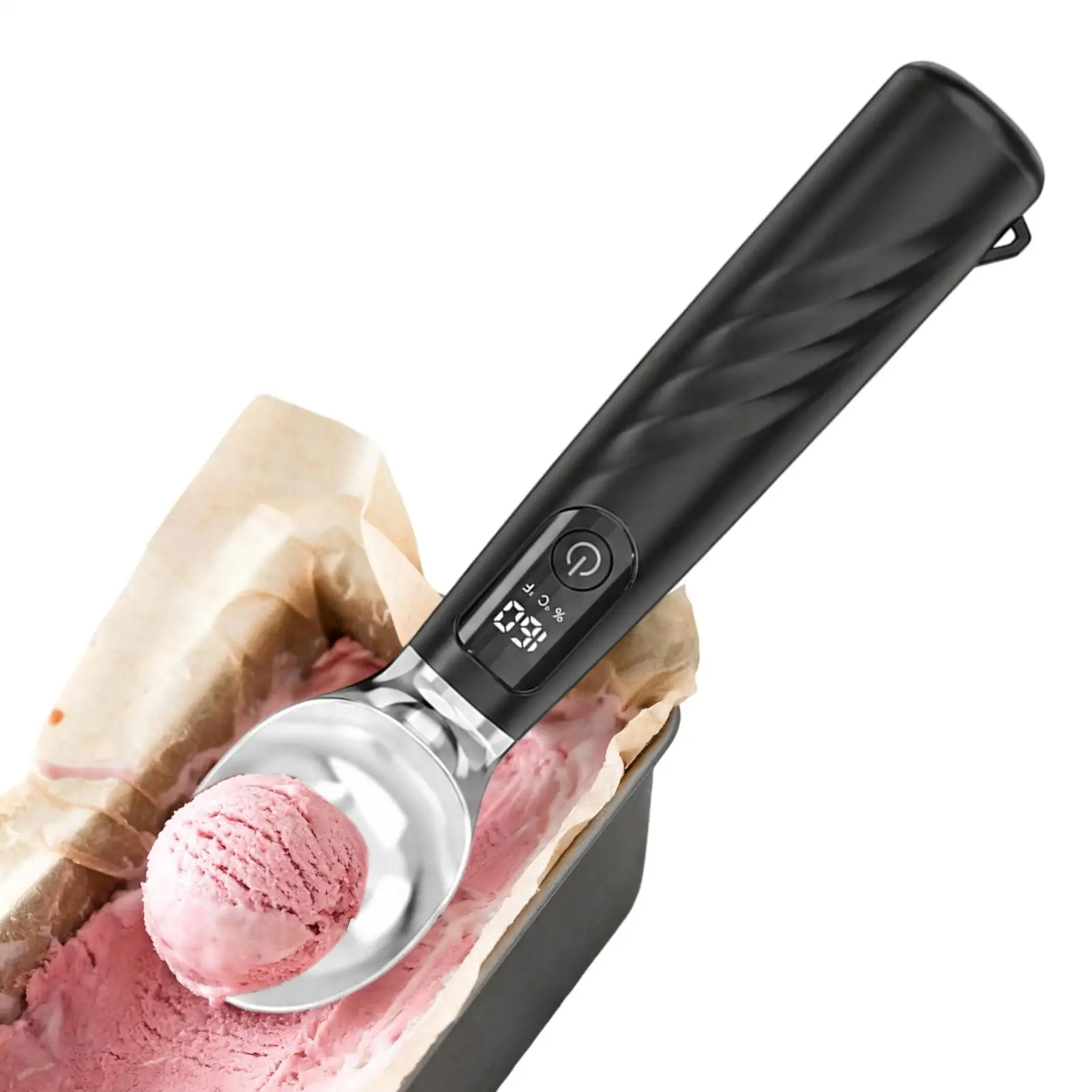 Ice Cream Scoop Heated With Removable Battery Rechargeable Scooper Heated Ice Cream Scooper With LED Display For Yogurt Sorbet