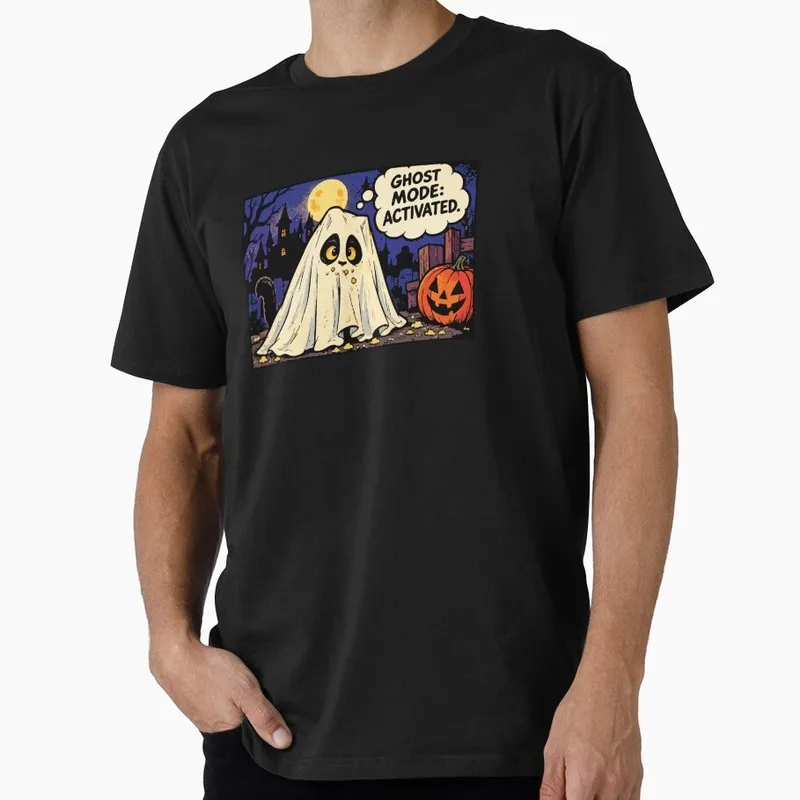 Ghost Mode Activated Print Halloween Gift T Shirt Funny Spooky Boo Cute Ghost Lover Tee Unisex Trick or Treat Costume Party