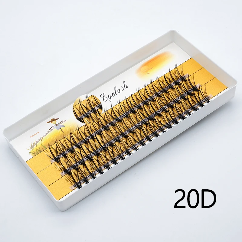 Pestañas postizas individuales 20D/30D, extensiones de visón Natural, herramientas de maquillaje, 60 mechones por caja, venta al por mayor