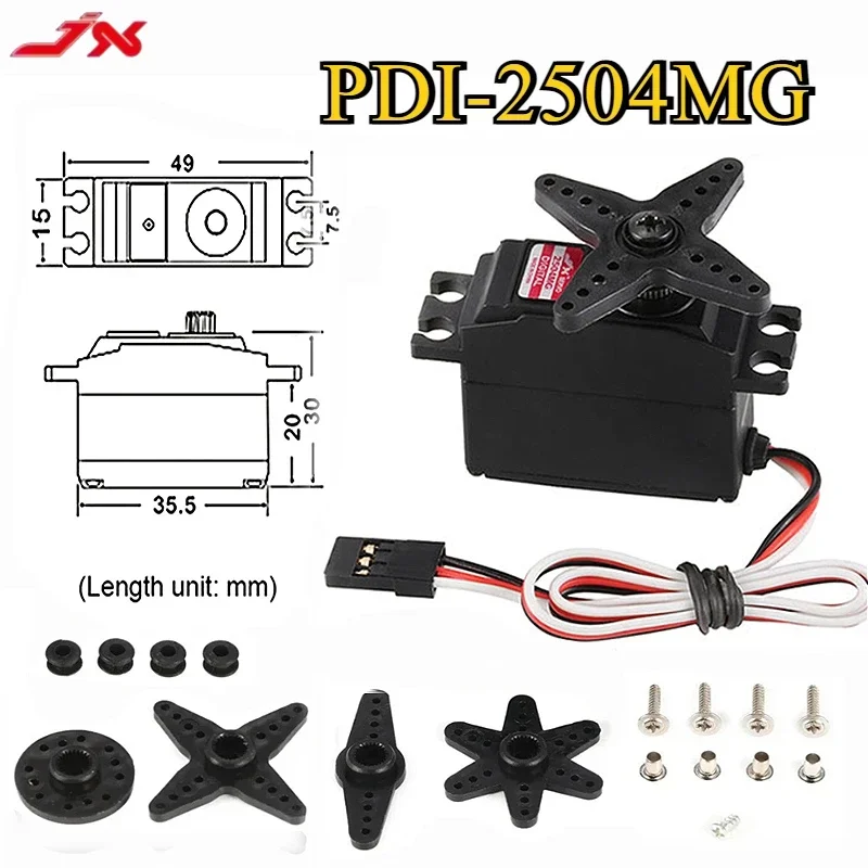 

JX Servo PDI-2504MG 25g Mini Metal Gear Digital Servo for 1/10 1/8 RC Electric Remote Control Model Car Crawler