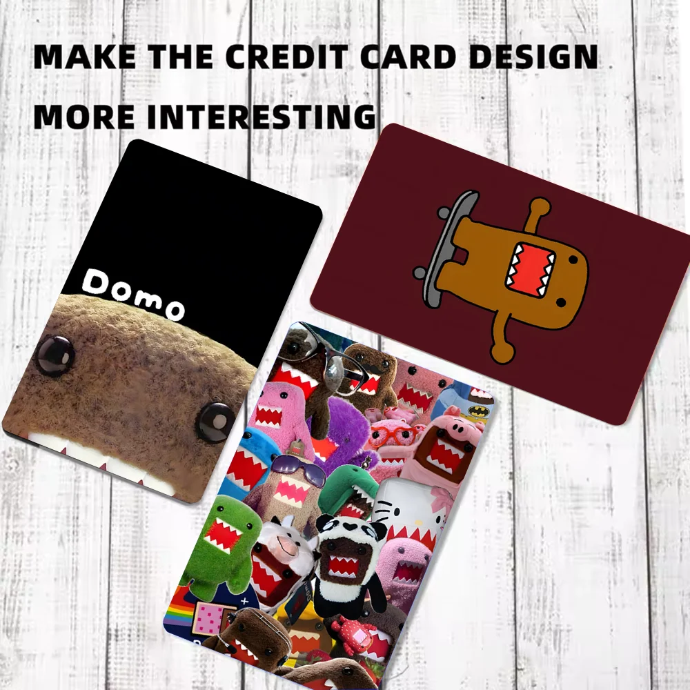 Cartoon Cute Domo-kun Stickers Cartoon Credit Card Visa Debit Bank Charge Card Bus Metro Waterproof Sticker Decal Decoration