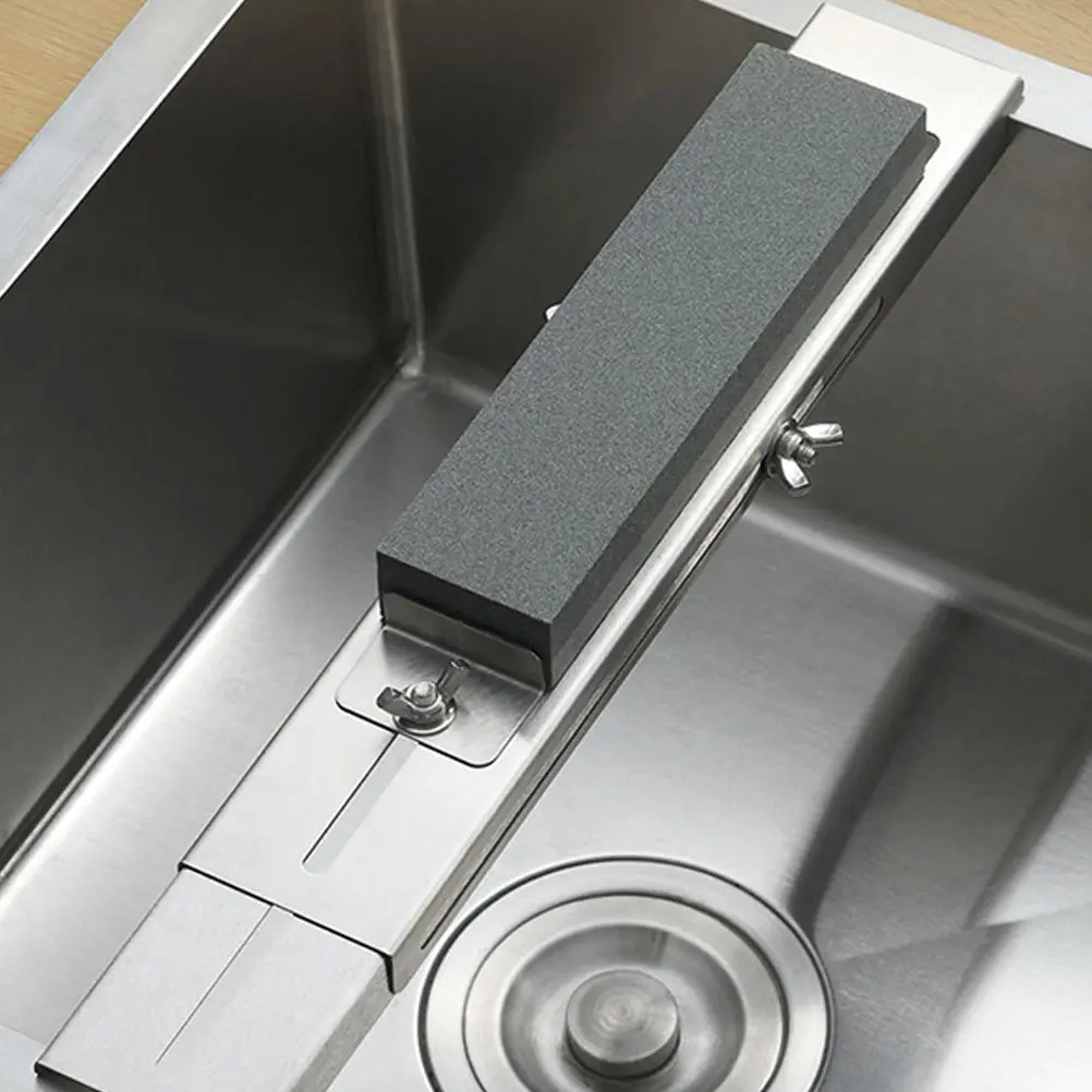 

Knife Sharpening Stand Set Stone Holder Adjustable Grindstone Base Kitchen Whetstone Sharpener Stainless Steel Durable Practical