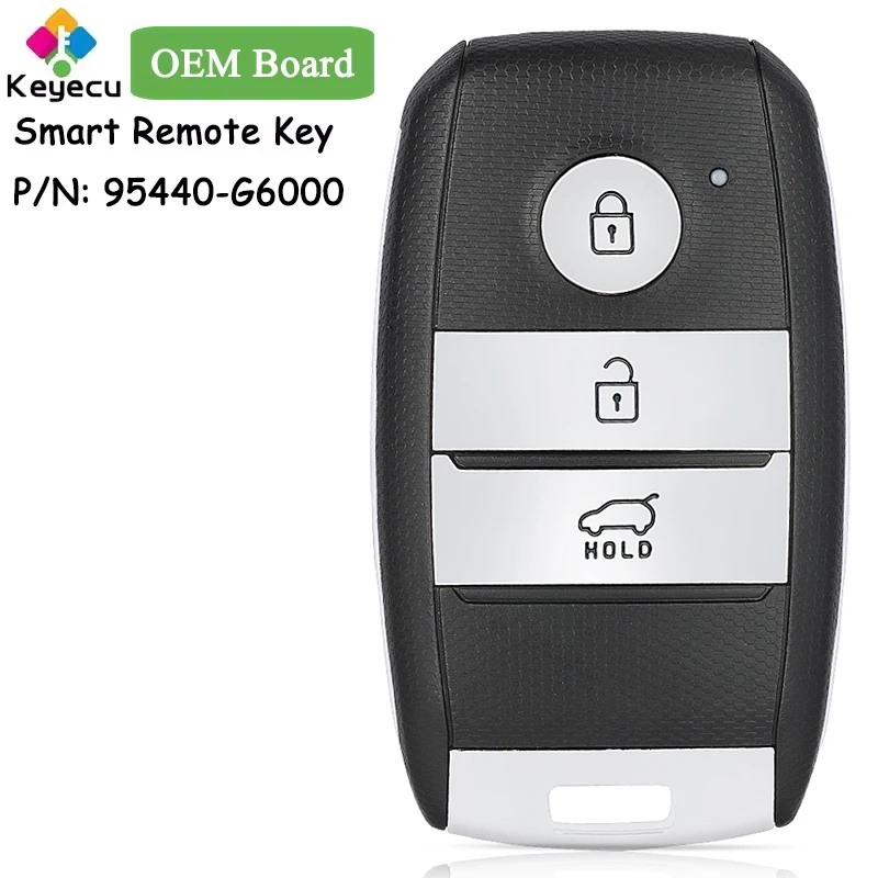 KEYECU OEM Board Smart Remote Control Key With 3 Buttons 433MHz 8A Chip for Kia Picanto Morning 2017 2018 2019 Fob 95440-G6000