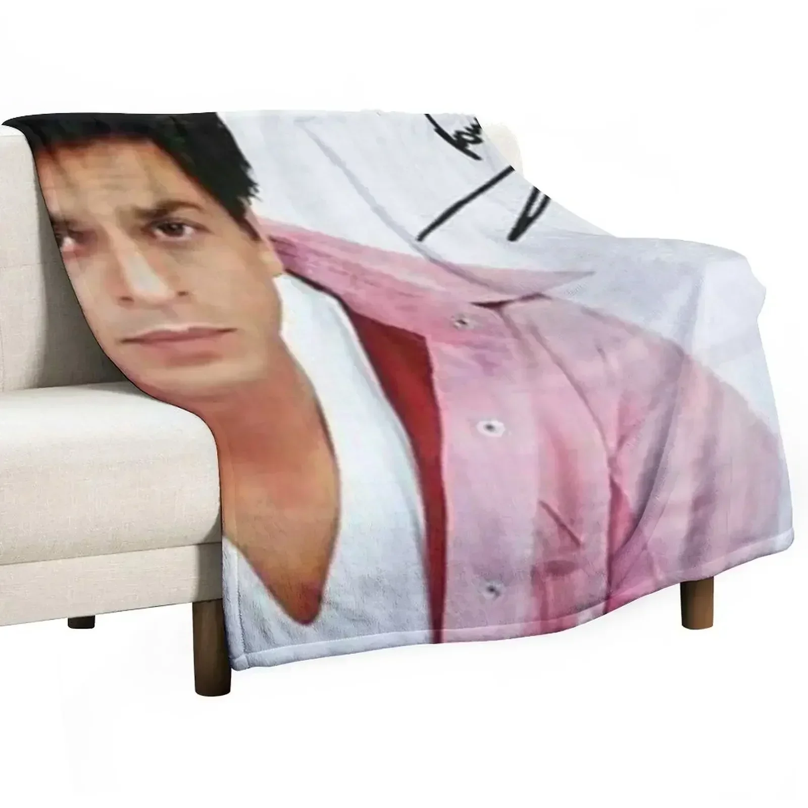 

shahrukh khan Throw Blanket for winter Luxury Designer funny gift Custom Blankets