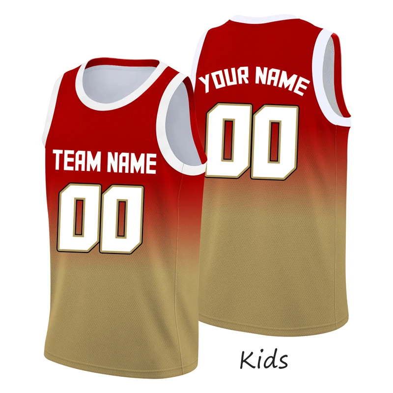 Black Orange Basketball jersey Kids Custom Name/Team Boy/Girls T-shirt Basketball Shirts Child Clothes Training Tank Top