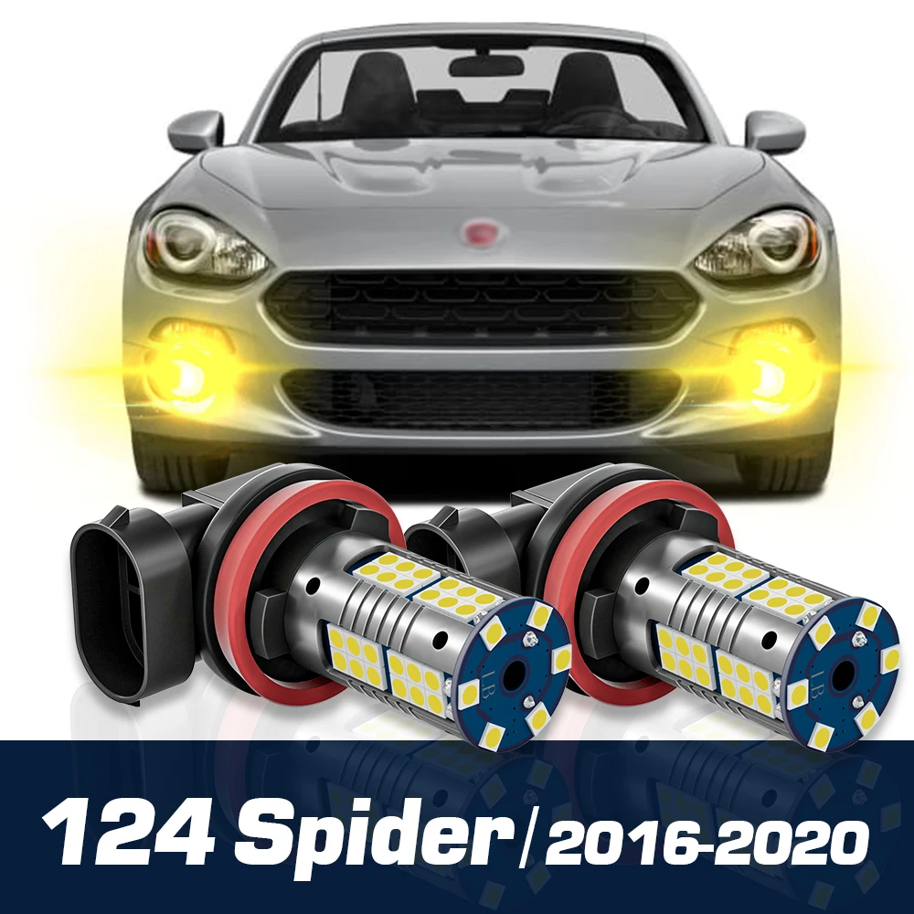 2pcs LED Fog Light Lamp Blub Accessories Canbus For Fiat 124 Spider 2016 2017 2018 2019 2020