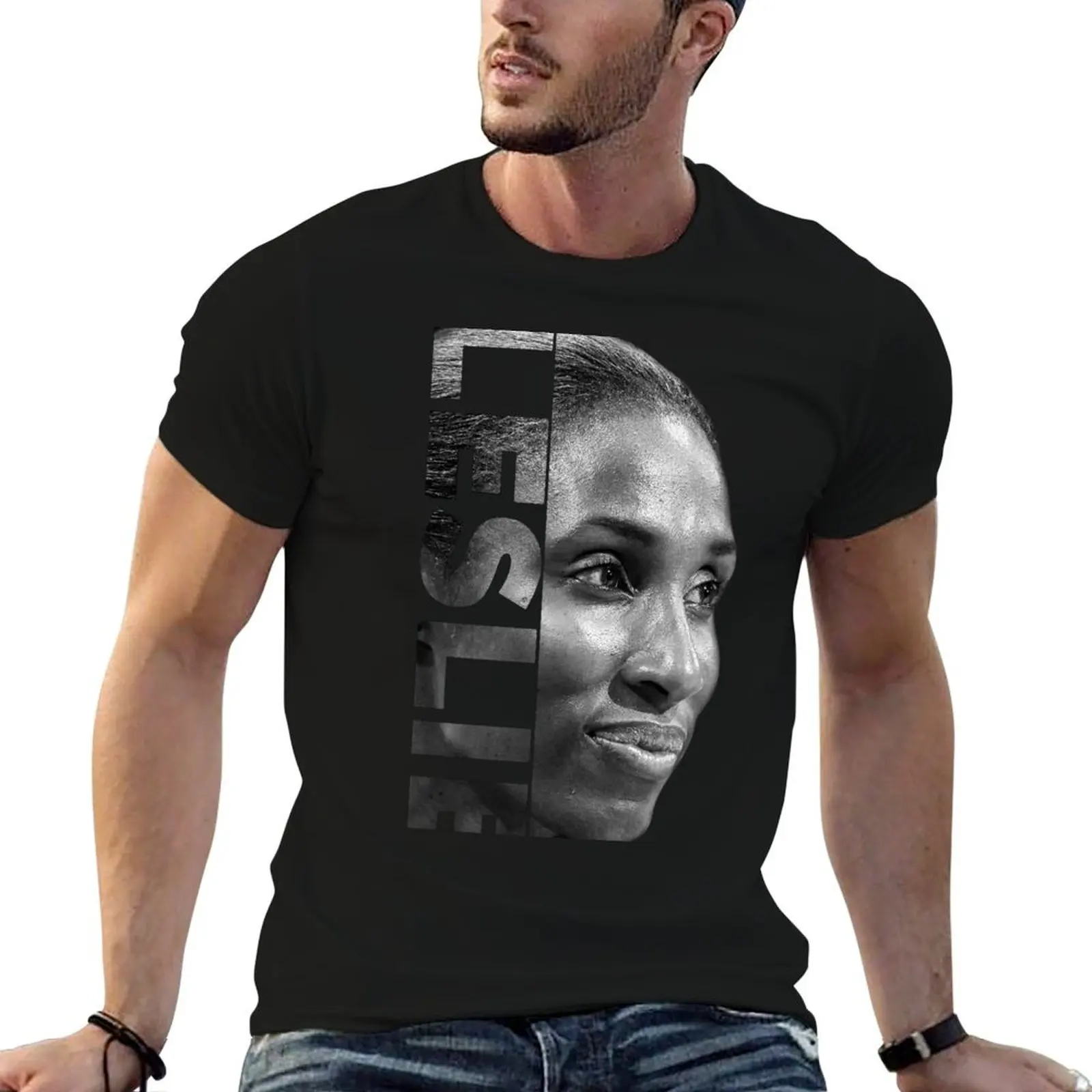 

Lisa Leslie - Black / White T-Shirt t shirt man cotton mens graphic t shirts man t shirts graphic T-Shirt