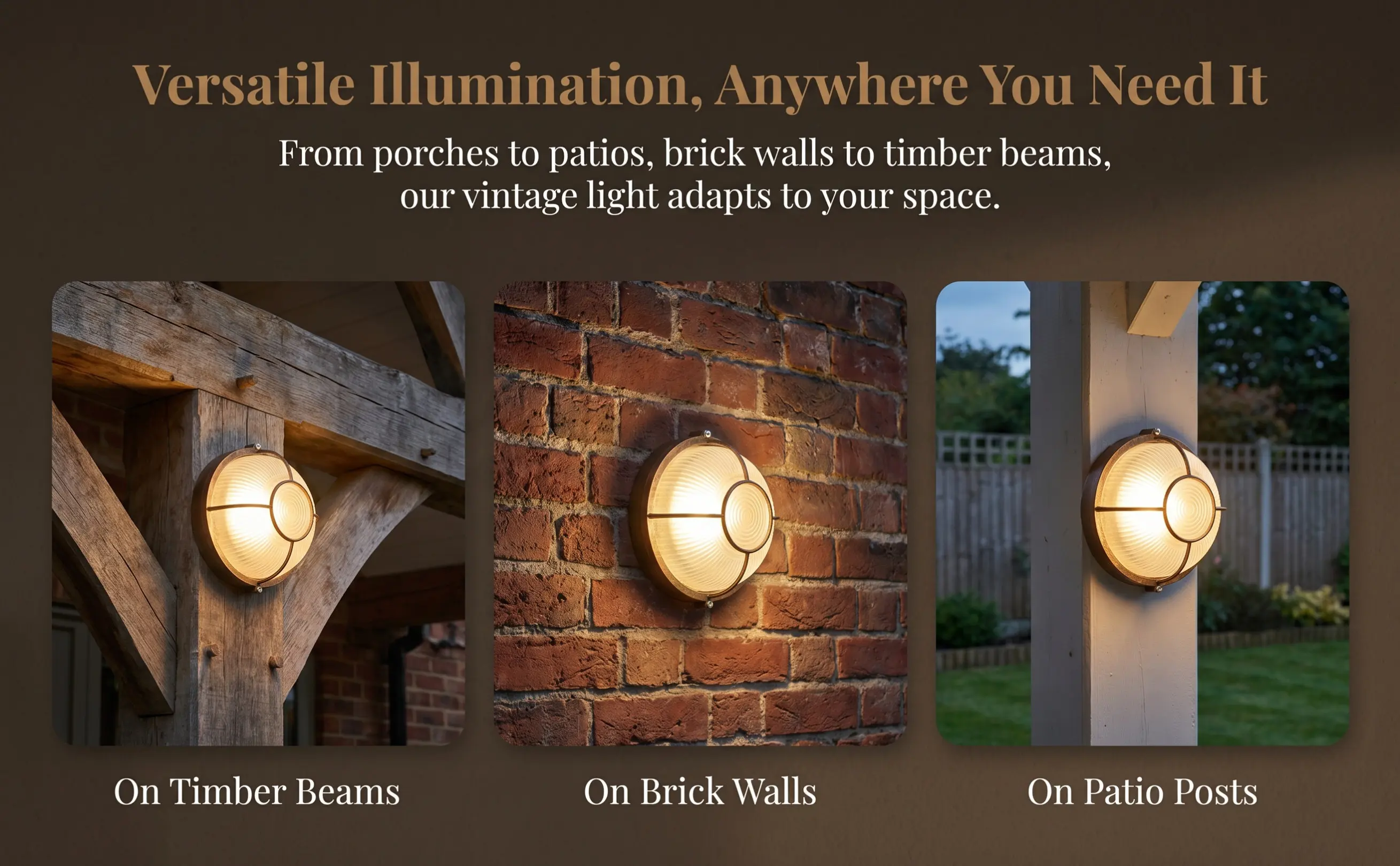 Bulkhead Light Fixture Vintage Shade Aluminum Glass Bulkhead Outdoor Wall Light Nautical Design for Patio Porch Garage Walkway