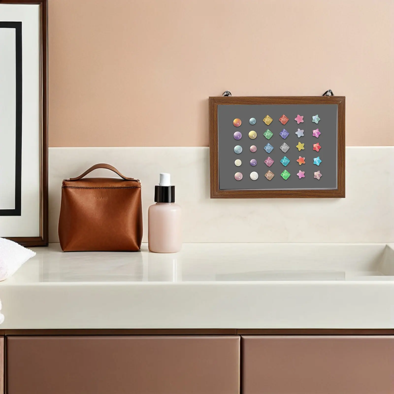 

Коробка для хранения значков с текстурой дерева, витрина для значков с прозрачной крышкой, вместительный органайзер для медалей, держатель для брошей для демонстрации украшений