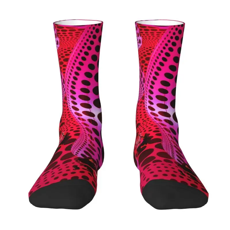 

Cool Printing Yayoi Kusama Socks for Men Women Stretchy Summer Autumn Winter Polkadot Pinky Crew Socks
