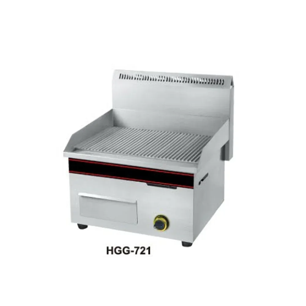 Commercial Stainless Steel Flat Gas grooved Burger Griddle Grill For Restaurant Equipment