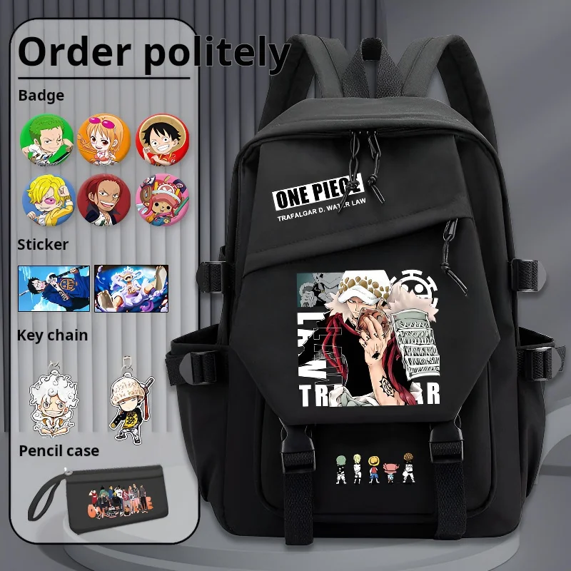 Animated One Piece Luffy schoolbag primary school junior high school male trend large capacity backpack children backpack gift