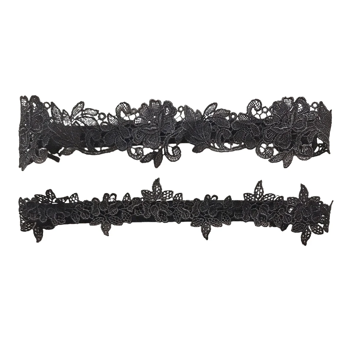 

1 Pair of Fashion Bridal Garters Beautiful Wedding Lace Flower Garters Decorative Garters for Woman(Black)