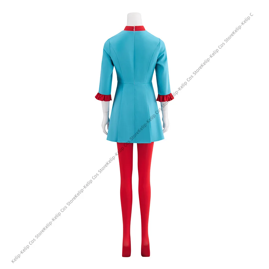 يموت مع ابتسامة سيدة برونو المريخ تأثيري حلي غاغا الأزرق فستان بتصميم حالم حفلة الهالوين الزي للرجل امرأة