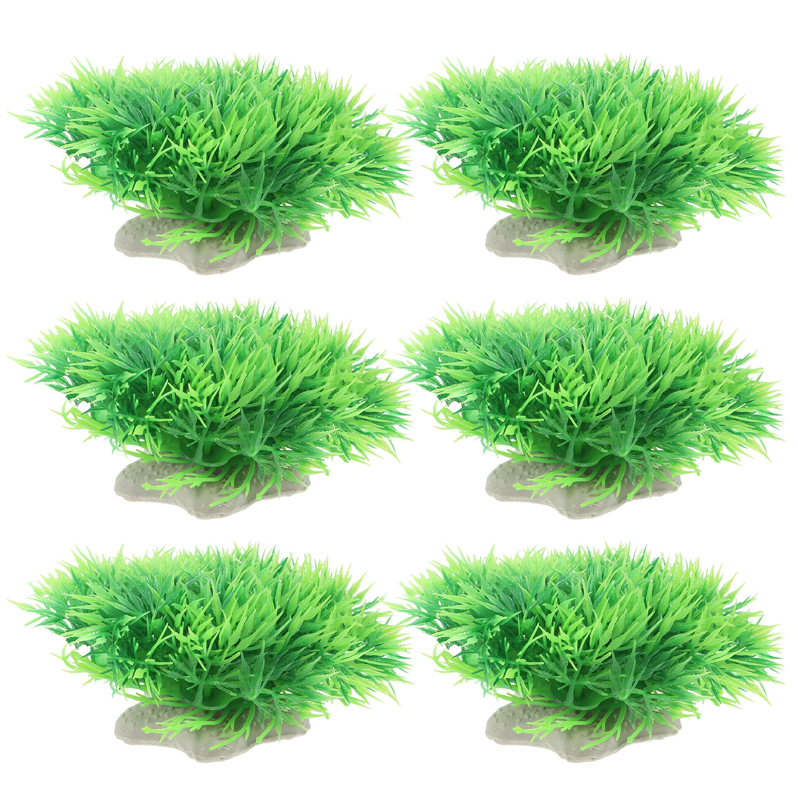 

6pcs Realistic Aquarium Plants Plastic Artificial Fish Tank Decor Durable Lifelike Aquatic Plants For Terrarium Goldfish Tanks