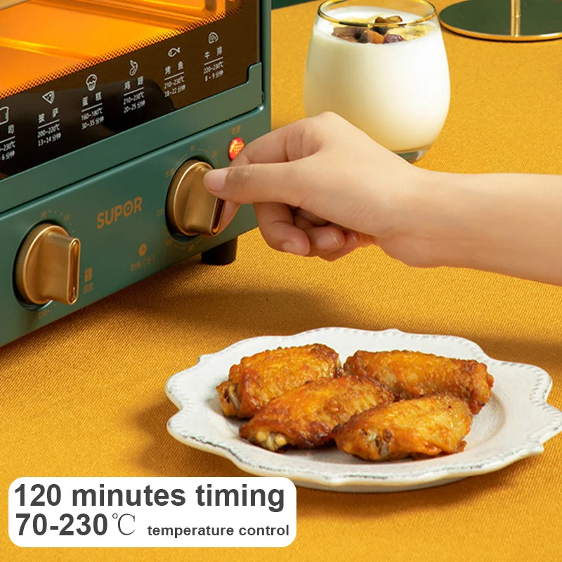 SUPOR เตาอบไฟฟ้าครัวเรือนเบเกอรี่เตาอบขนาดเล็กมัลติฟังก์ชั่อัตโนมัติเค้ก15L ขนาดใหญ่ความจุแบบพกพา Appliance220V