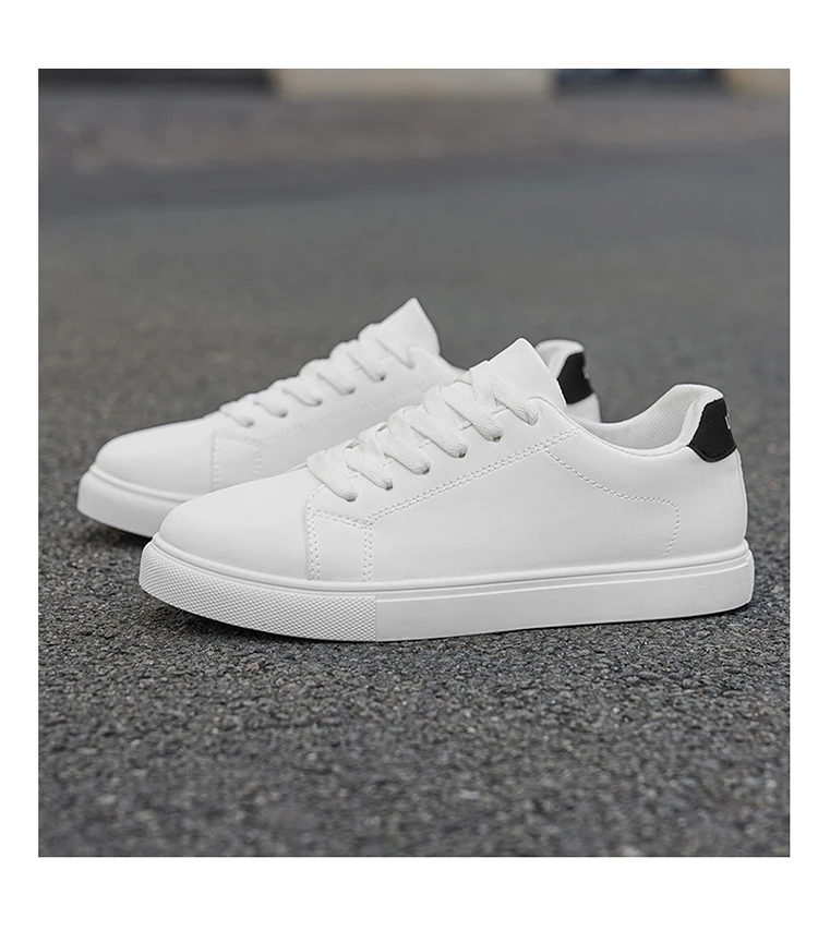Klassische Herren-Schnürschuhe aus Leder mit Plateau-Sohle, Komfortable Rutschfeste Niedrige Skate-Sneaker für Stadt, Büro und Alltag – Detail 8